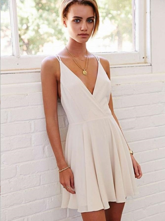 White flowy dresses outlet for graduation