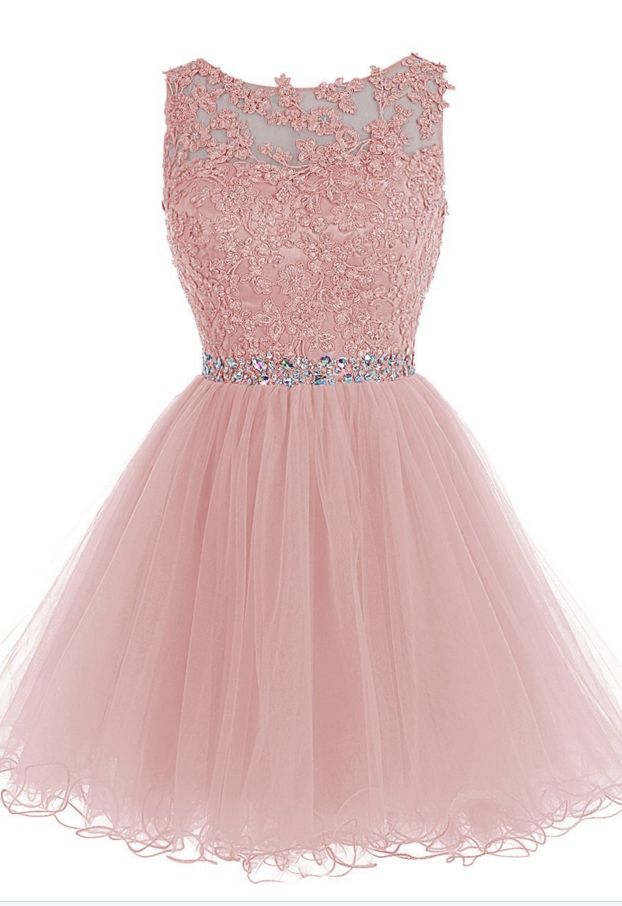 Pink Liques Homecoming Dress Chiffon Beadings Pink Liques Homecoming Dress Chiffon Beadings