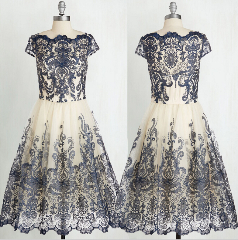 Vintage Lace Dress,knee Length Dresses on Luulla